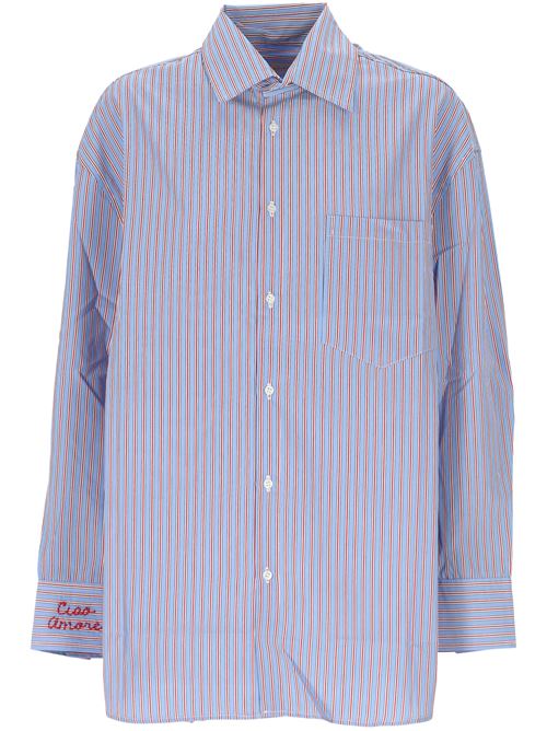 Boyfriend shirt, embroidered Ciao Amore logo GIADA BENINCASA | S25T211113